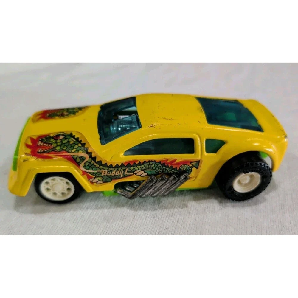 Vintage Buddy L Corp Japan Yellow Dragon 540 Cu. In. Toy Car Metal & Plastic 6